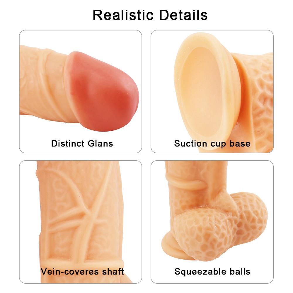 Adult Women Curved Thick Long Dildo Masturbation G-spot Artificial Penis Sex Toys New Safe Material Odorless Soft and Safe To Us