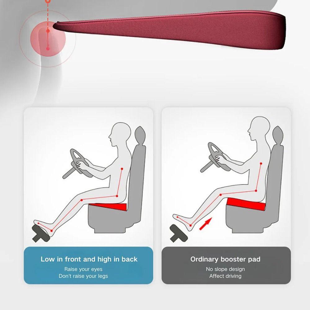 Non-slip Car Booster Seat Cushion Breathable Increased Seat Pad Auto Height Boost Mat  Office Chair