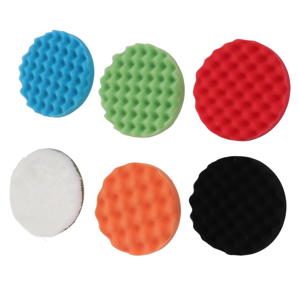 7in Polishing Sponge Kit Large Size for Cars Trucks Wheels Spokes Washing Cleaning Dust Removal