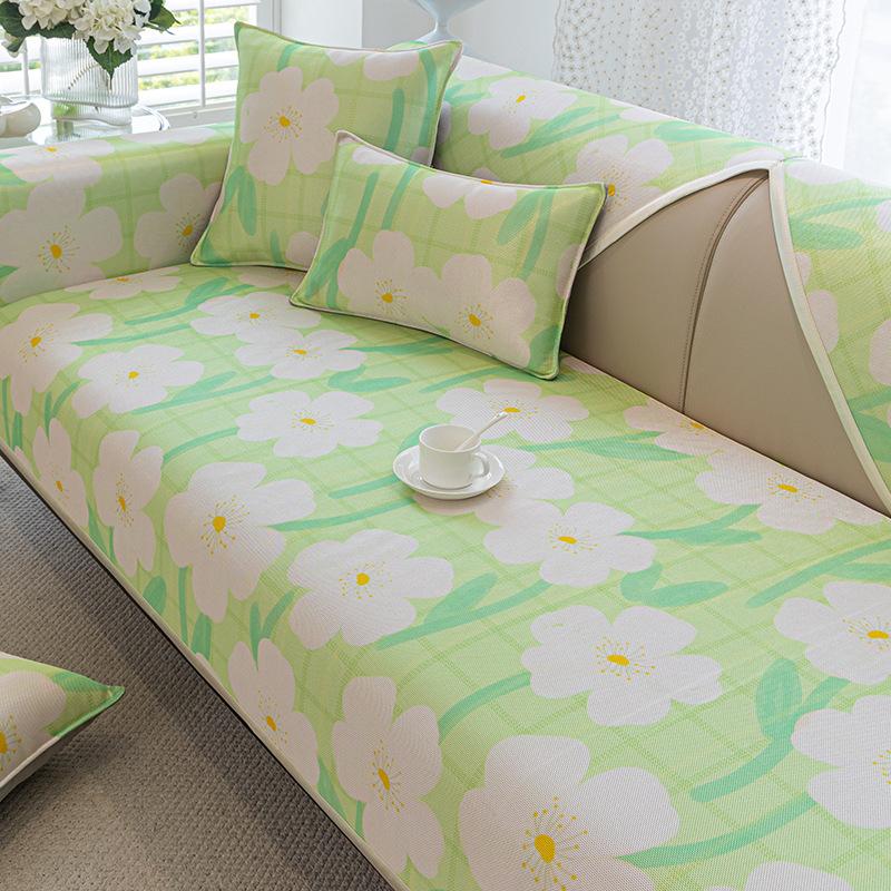 Pernă de canapea din mătase de gheață de vară cu desene animate Covorașa de dormit de vară nouă Perne de scaun antiderapante husă de canapea din piele prosop