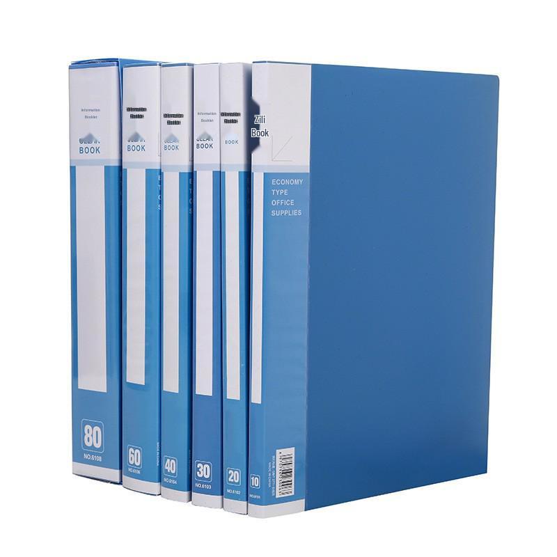 Elegant Transparent A4 File Folder Holder for Test Papers - Single & Double Clip, Thickened Office Storage.