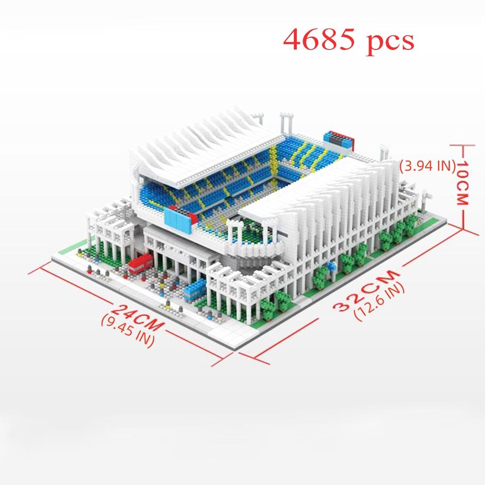 Barcelona Style Soccer Stadium Model Party Gifts Micro Mini Bricks Architecture Football Field Building Blocks Set Toys for Adul