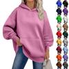 Damen Oversized Sweatshirts Fleece Hoodies Langarm Pullover Outfits Mit Tasche
