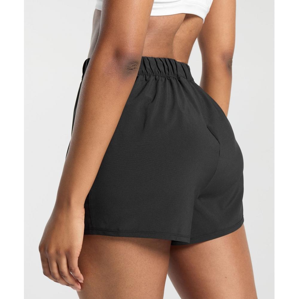 Gymshark Šortky s hřebenovým lemem černé B8a9x Bb2j