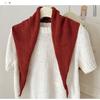 Neck Protection Warm Shawl Scarf Hollow Out Women Headscarf Fashion Knitted Triangle Scarf  Women