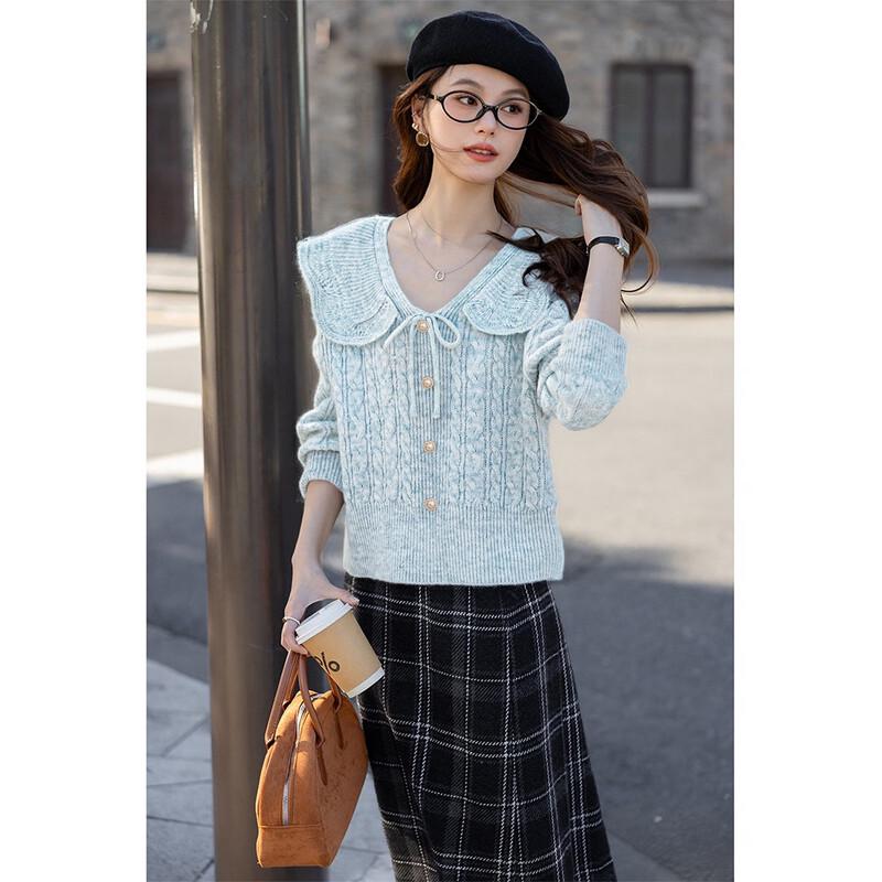 MOCANA Women's Doll Collar Knit Top