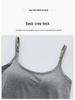 Modal Backless Slim Fit Suspender Jumpsuit with Chest Pads - Women's Seamless Bra-Free Summer Wear