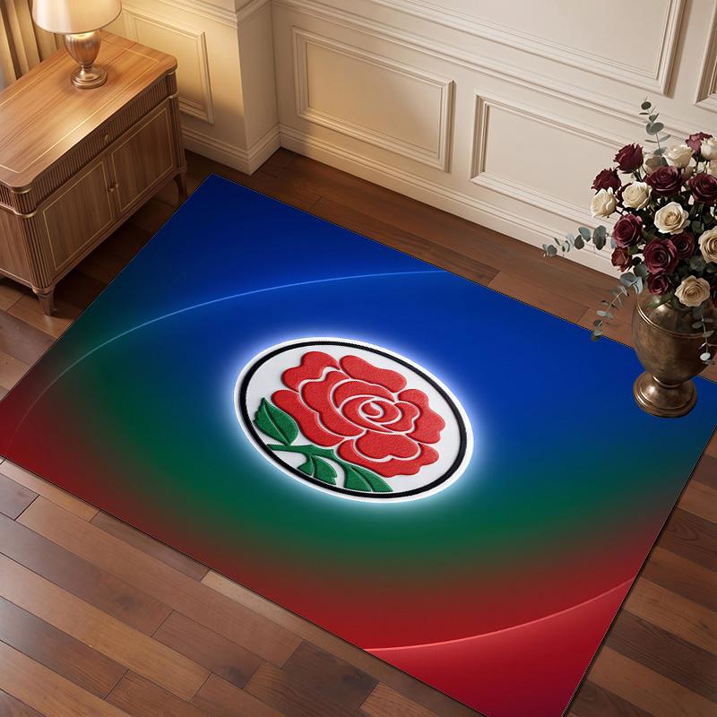 Blackburn Rovers Fußball Druck Kristall Samt Teppich, Bequem Wasserabsorbierend Rutschfest Innenboden Teppich