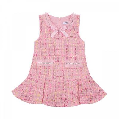 Pink Frill Tweed Jumper Skirt Q51dco110p1