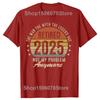 Funny Legend Has Retired 2025 Not My Problem Anymore Graphic T-shirts Men Fashion Casual Tshirt Cotton Loose Oversized T Shirt