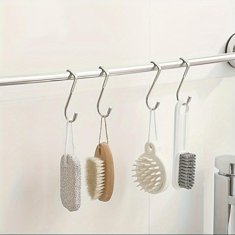 1Pcs Double S-Hooks Stainless Steel Easy No-Punch Installation Versatile Cabinet Door Hangers