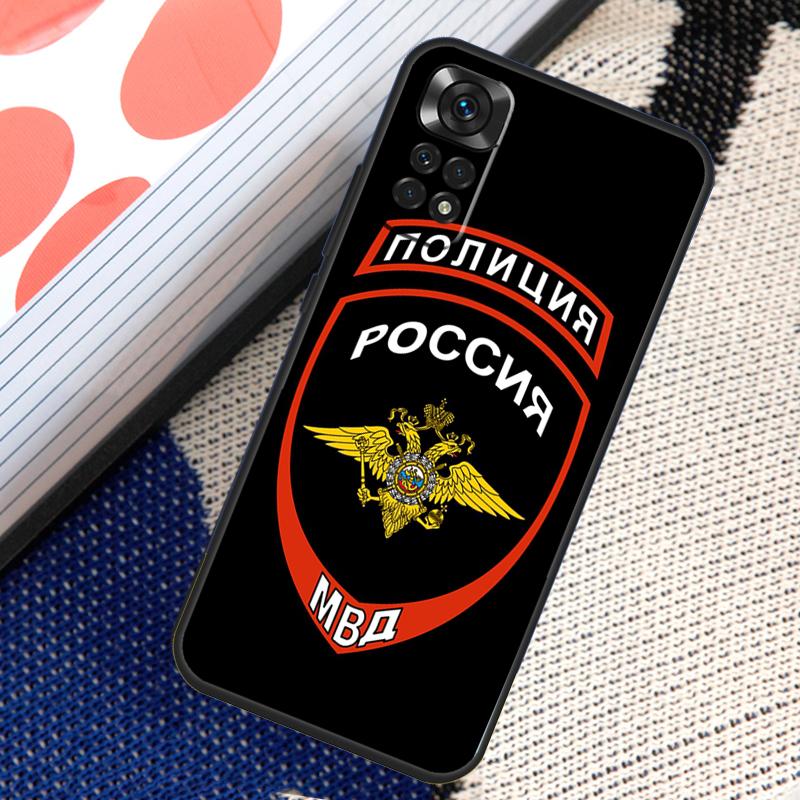 Russia National Police Logo Case For Xiaomi Redmi Note 11 10 8 9 12 Pro Note 11S 10S 9S 8T Redmi 10 10C 12C 9C 9T Cover