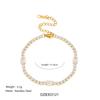 NEW VINTAGE BLINGBLING TEAR DANGLE TENNIS ZIRCON PRINCESS IDOL BRACELET Dazan HOT 18k Gold Plated Stainless Steel Lady JEWELRY