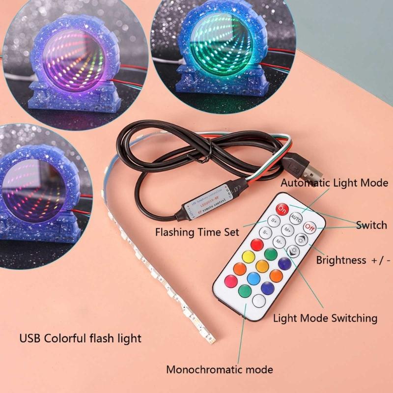 Diy Crystal Drop Glue Aromatherapy Gypsum Abrasive Different Dimensional Abyss Mirror Jewelry Ornaments Silicone Mold