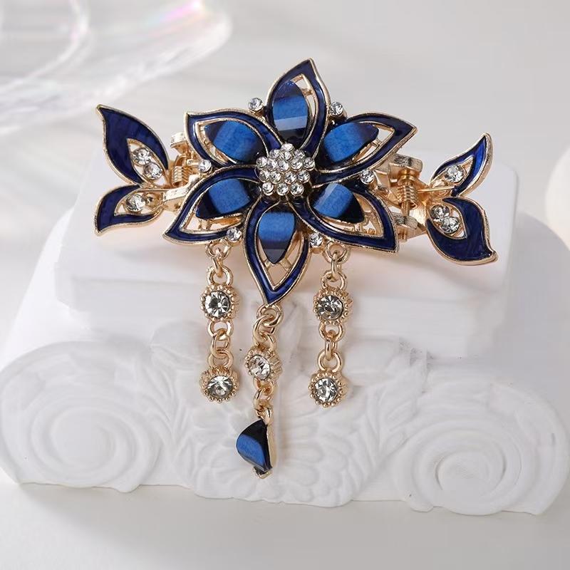 Fashion Crystal Butterfly Women's Hair Clip Colorful Rhinestone Elegant Kawaii Girl Tassels Hair Accessory Hair Clip Headband