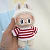 17cm Mini Plush Doll'S Clothes Outfit Accessories For Korea Kpop Exo Labubu Idol Dolls Corduroy Overalls T-shirt Clothing Gift