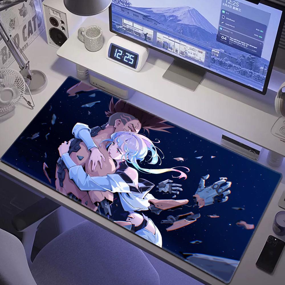 C_cyberpunk Anime E_edgerunners Mousepad Rubber Mouse Pad Computer Laptop Gamer Pad PC Gaming Accessories Desk Mats Mice Pad