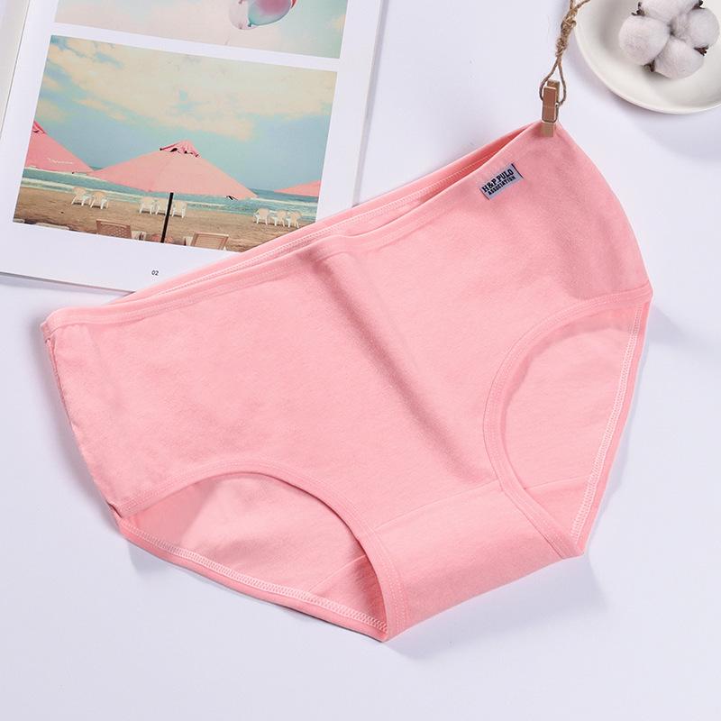 Women's Cotton Mid-Waist Triangle Panties, Summer Thin, Plus Size, Loose Fit, Comfortable, Breathable, Sporty Underwear for Girls