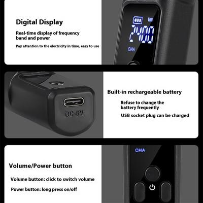 2.4Ghz Microphone Wireless Converter Transmitter and Microphone Receiver Dynamic Condenser Microphone Universal