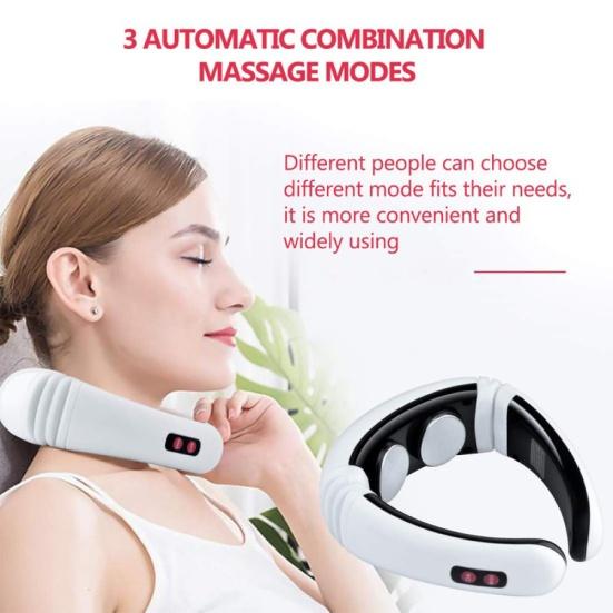 Electric Pulse Neck Back Massager Infrared Heating Pain Relief Relaxation Tool