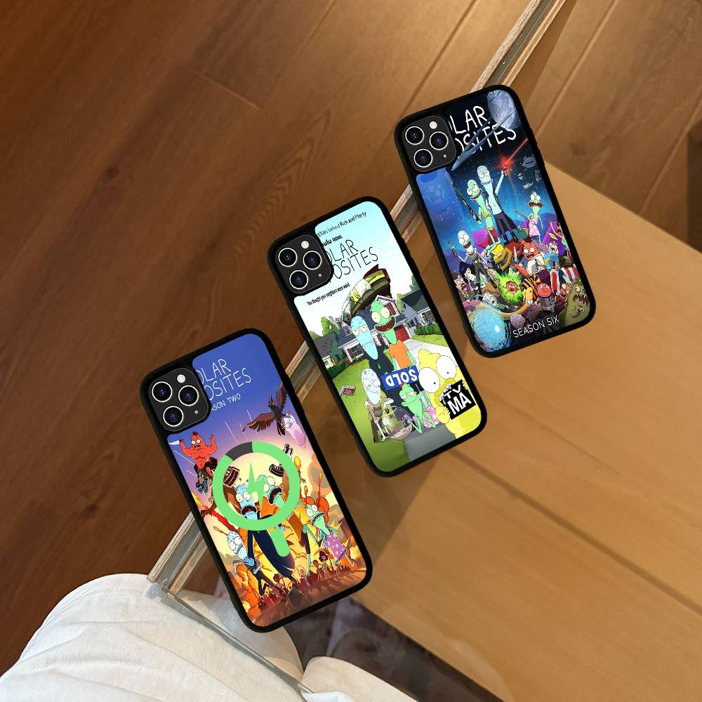 S-Solar O-Opposites Cartoon Magnetic Phone Case For IPhone 16 15 14 13 12 11 17 Pro Max Plus Wireless Charge Cover