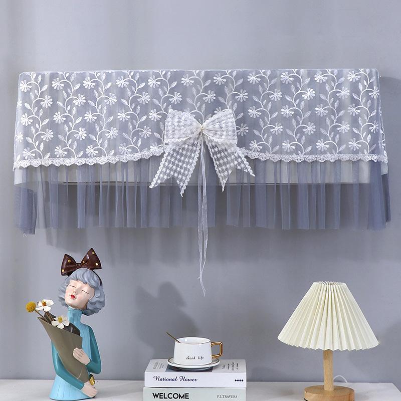 1pc Conditioner Cover Prevent Direct Blowing Bow-Tie Windshield Curtain Hanging Air Dust-proof