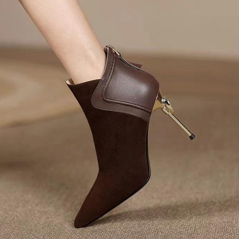 Fashion High Heels Women Ankle Boots Sexy Pointed Toe Designer Shoes Winter Fashion New Pumps 2025 Dress New Luxury Boots Mujer Zapatos