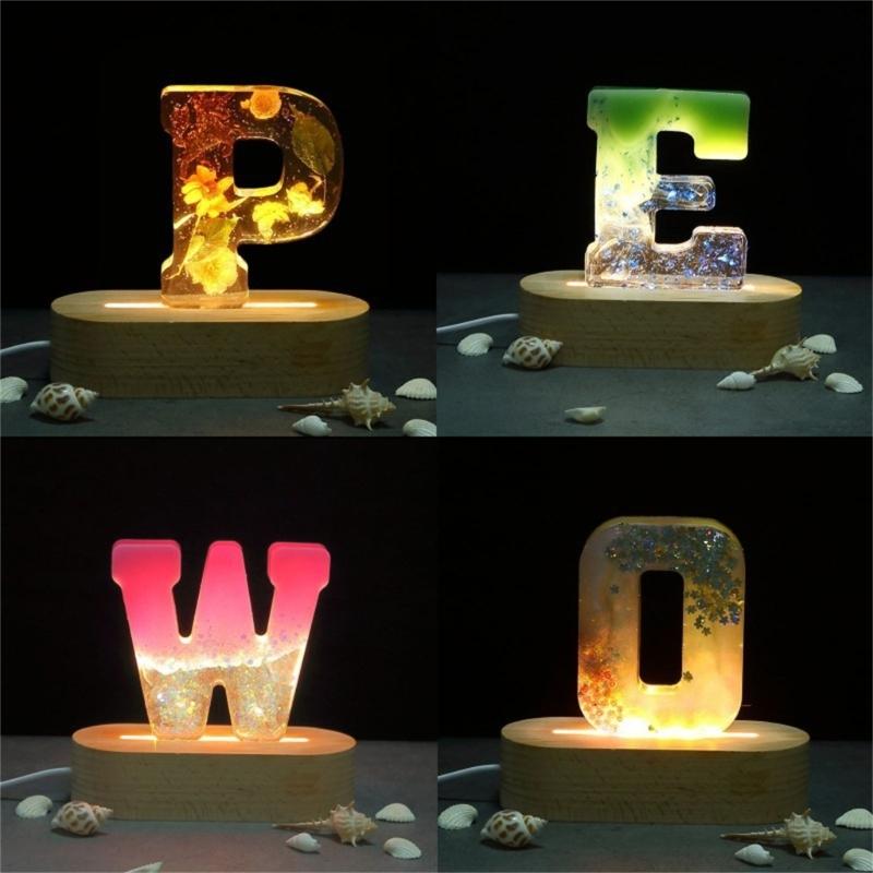Alphabet Silicone Casting Mould Resin Letter Mold Keychain Pendant Capital Table Ornament Epoxy Mold DIY Jewelry Craft
