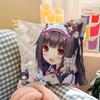 Cartoon Nekopara Classic Vintage Personalized Pillow Dust Cover Bedroom Kids Party Decoration Pillowcase Birthday Children Gift