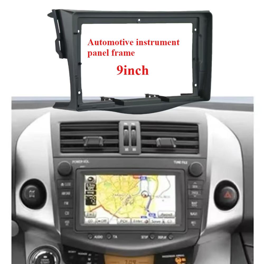 Car Fascia For TOYOTA RAV4 2007-2012 9 Inch Fit Car Radio Dvd Frame Kits Audio Fitting Adaptor Panel In-dash Mount Installation
