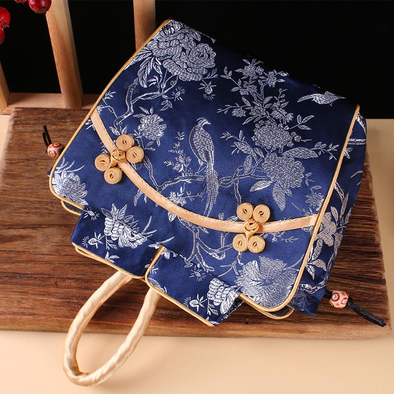 Nanjing Brocade Silk Clutch: Chinese Style Qipao Hanfu Makeup Bag, Coin & Card Holder, Key Pouch