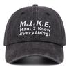 Vintage Washed Denim M.I.K.E. Love Embroidery Baseball Cap Cotton Cap Casual Hip Hop Daddy Hat