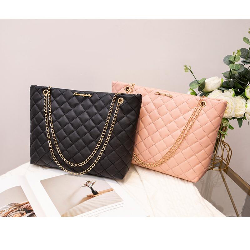 Quilted Diamond Chain Bag Designer Inspired Women's Luxury Tote