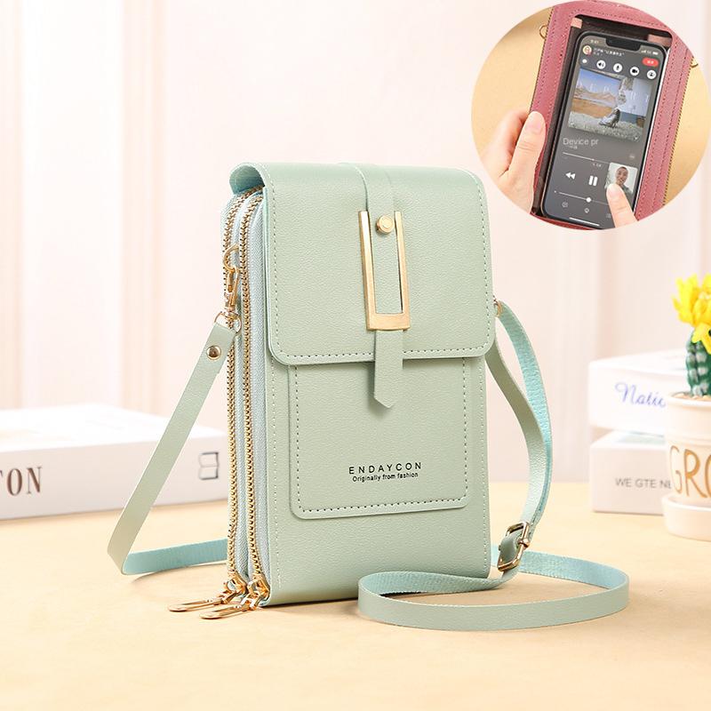 Soft Leather Women's Shoulder Bag Touch Screen Mobile Bags Small Wallets Fashion Handbags Women Crossbody Bag Coin Purse