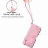 For Samsung Galaxy A16 5G/A16 4G Zipper Wallet Case with Strap Flower Imprint PU Leather Phone Cover