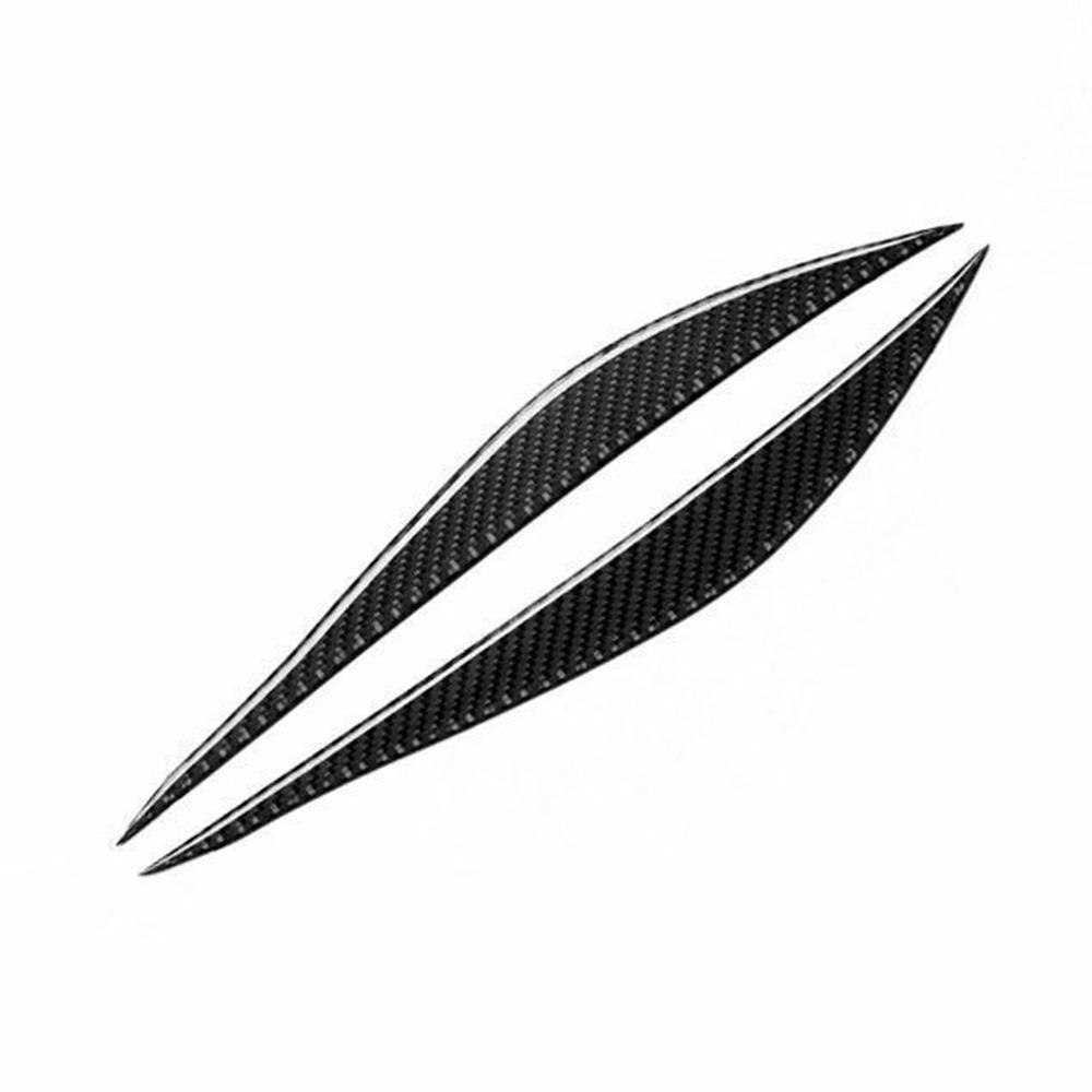 Useful New High Quality Headlight Eyebrow Black Carbon Fiber Eyebrow Eyelid For BMW 3 F36 F30 320i 325i 2013-2017