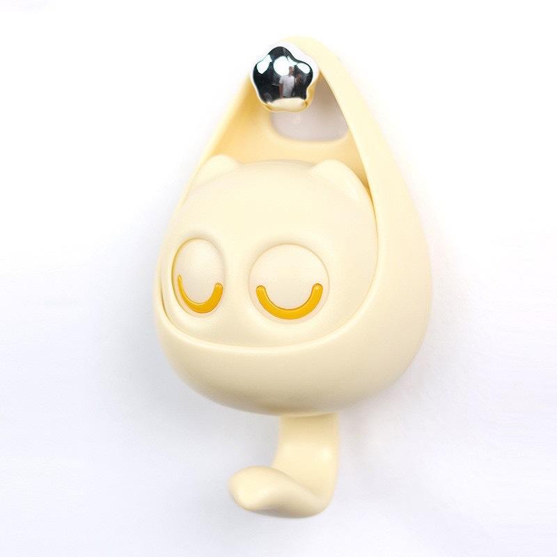 Winking Cat Wall Hooks Adhesive Waterproof Coat Hangers No Drill Required For Living Room Bedroom Home Organization