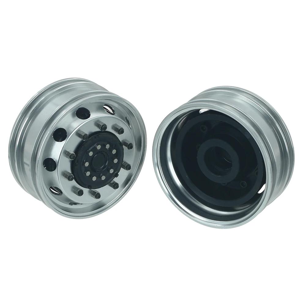 1 Pair Metal Front Rear CNC Wheel Hubs for 1/14 Tamiya RC Truck For Scania 770s For Volvo FH16 For Man