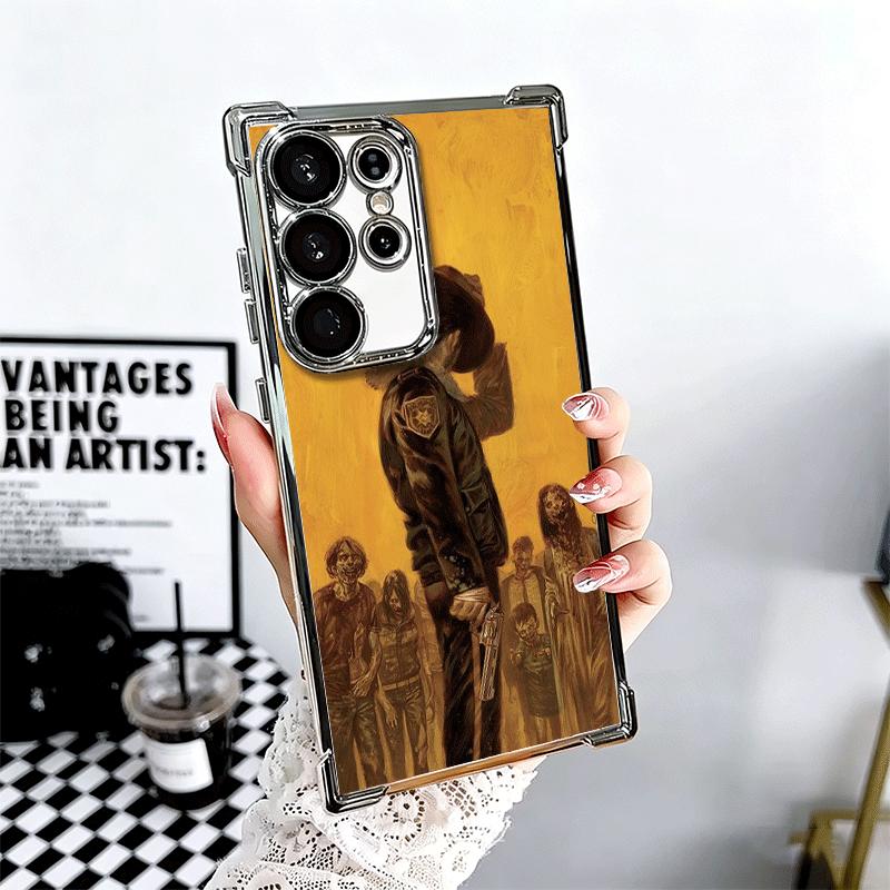 

The Walking Deads Plating Phone Case For Samsung Galaxy S24 S25 FE S26 Edge S23 Ultra S22 S21 Plus S20 Anti-Fall Airabag Cover Samsung S25