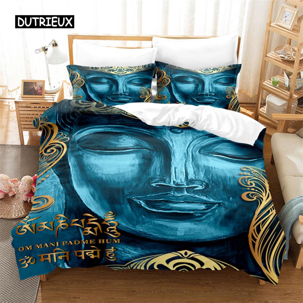 Buddha Statue Bedding Set Duvet Cover Set 3d Bedding Digital Printing Bed Linen Queen Size Bedding Set Fashion Design