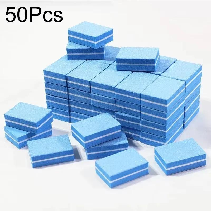 10-100PCS Double-sided Mini Nail File Blocks Colorful Sponge Nail Polish Sanding Buffer Strips Polishing Manicure Nail Art Tools