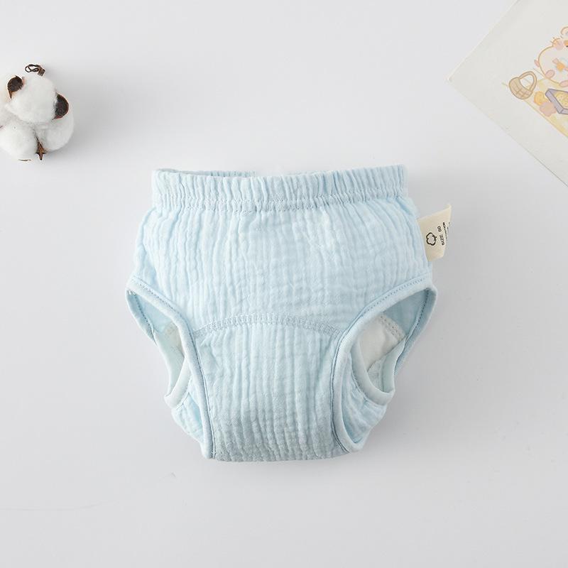 Korean Style Winged Baby Gauze Pull-up Pants: Pure Cotton Diaper Cover & Training Pants