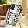 Back Cover Lanyard Phone Case For Blackview A100 Anti-knock Durable Anti-dust Phone Holder Panda Kickstand Soft case