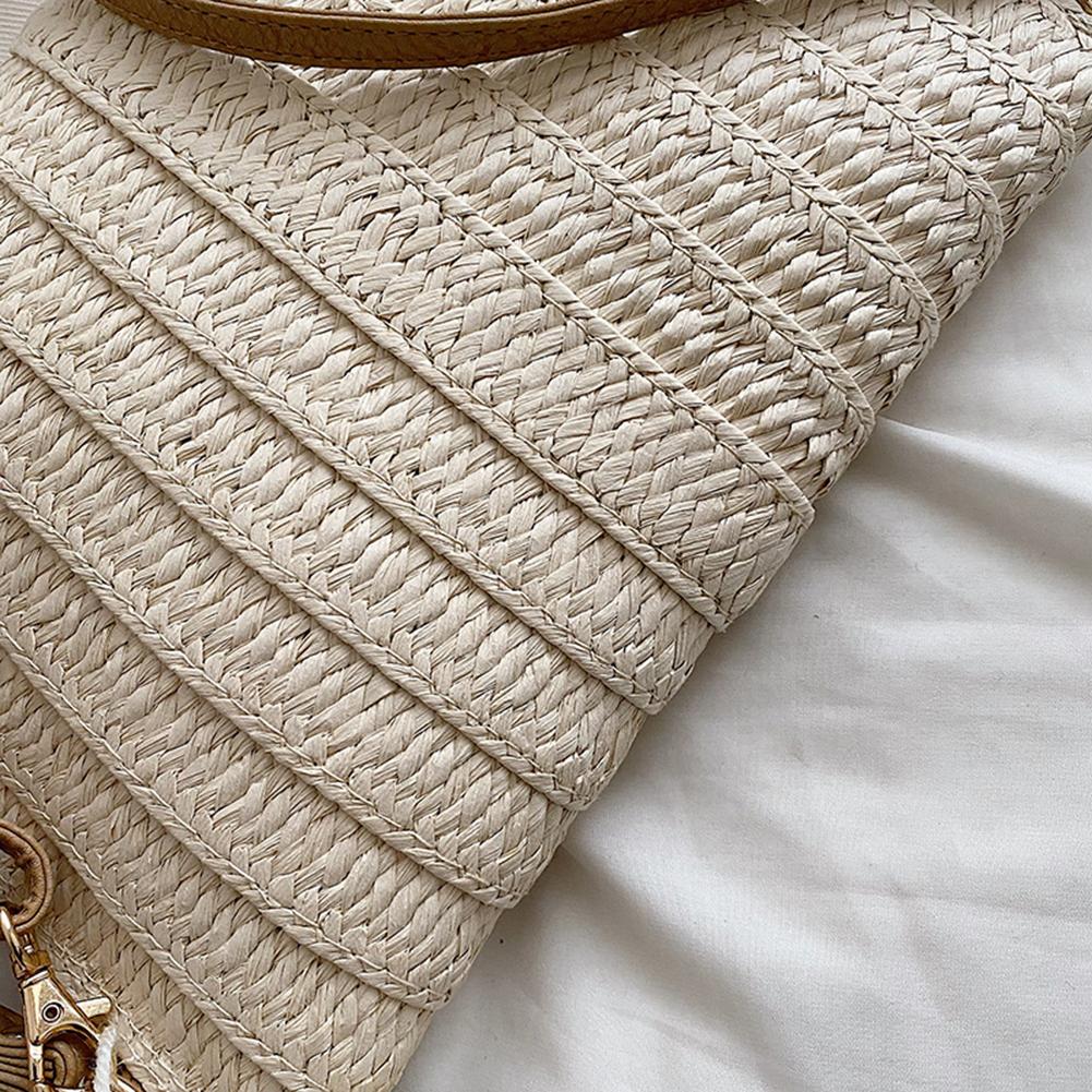 Summer Ladies Handbags Fashion Envelope Bag Casual Portable Handmade Simple Elegant with Hairball Exquisite for Seaside Beach