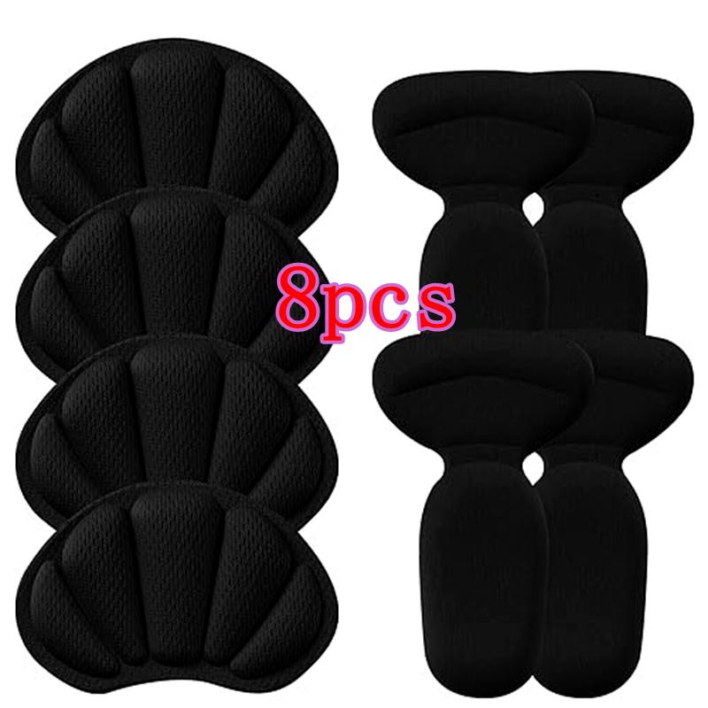 Klebe Fersenpolster Geeignet für zu große Schuhe, Übergröße Stiefel, Fersen-Grip-Einlagen Zur Verbesserung des Schuhsitzes, 4 Stück Beige+4 Stück Beige