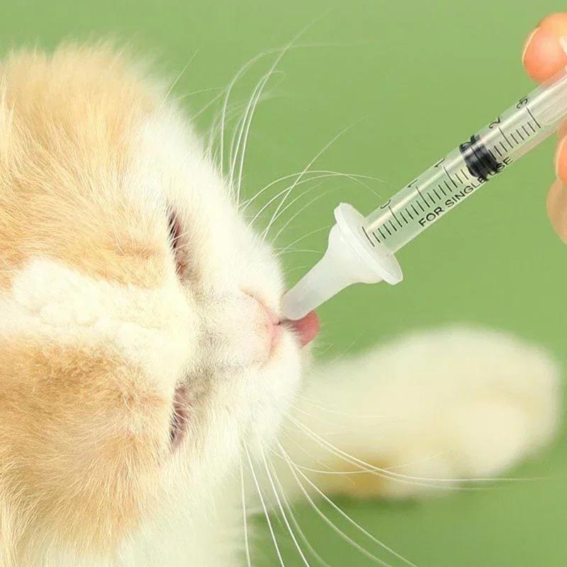 Pet Feeding Bottle Kit Dog Cats Hamster Feeding Pacifier Medicine Feeding Silicone Nipple Pet Baby Supplies Set