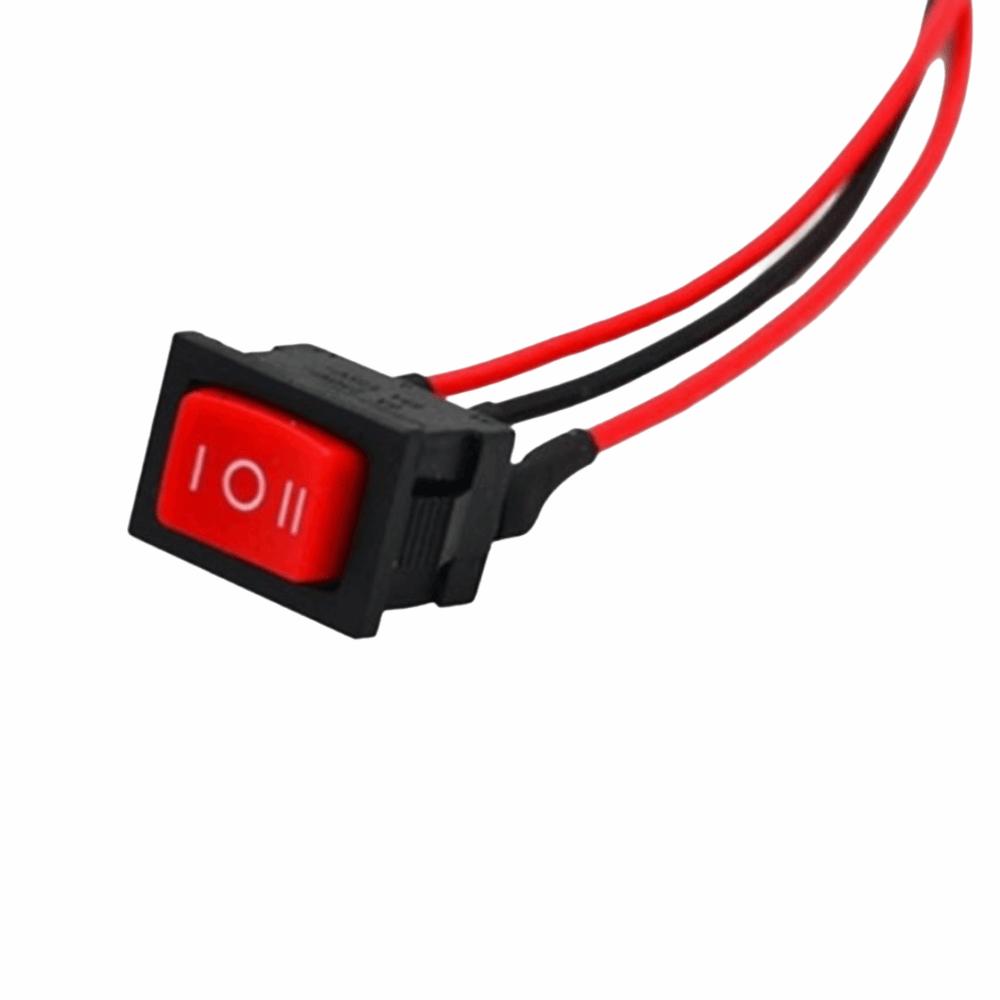 10Pcs Pre-Wired Mini Rocker Switch ON/OFF Toggle Switch Controller Power Switch Boat Marine