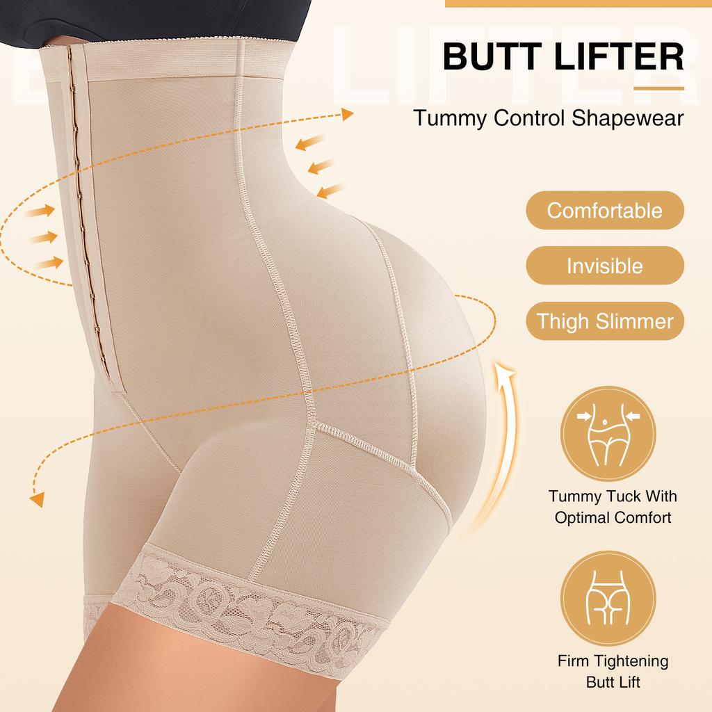 Women's High Waist Body Shaper Panties Stage 2/3 Shaper Adjustable Hooks Spandex Thigh Trainer Butt Lifter Large Stock Now