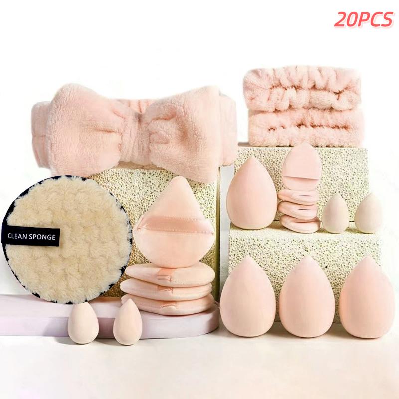 20/33Pcs Beauty Set Makeup Tool Kit Makeup Puff/Makeup Brush/Beauty Sponge For Makeup Application And Removal Of Makeup Full Set