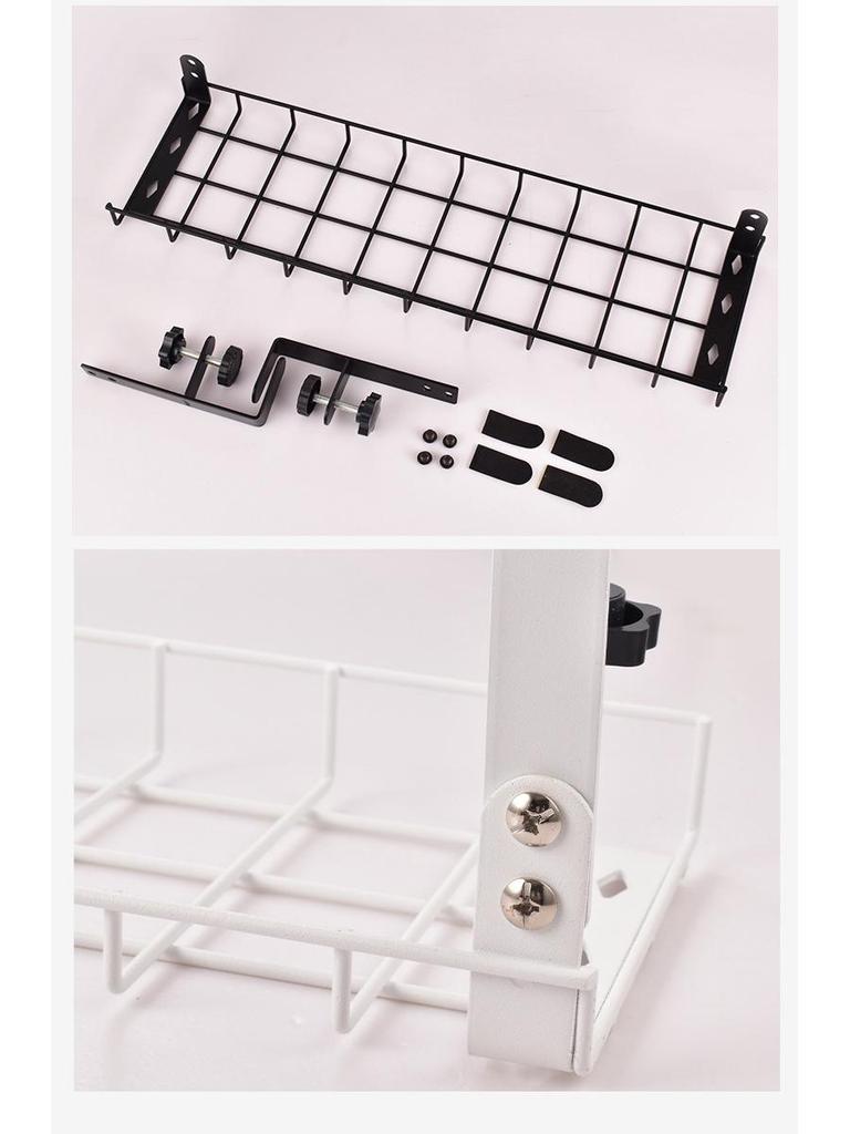 Under-Desk Cable Management Tray & Power Strip Organizer